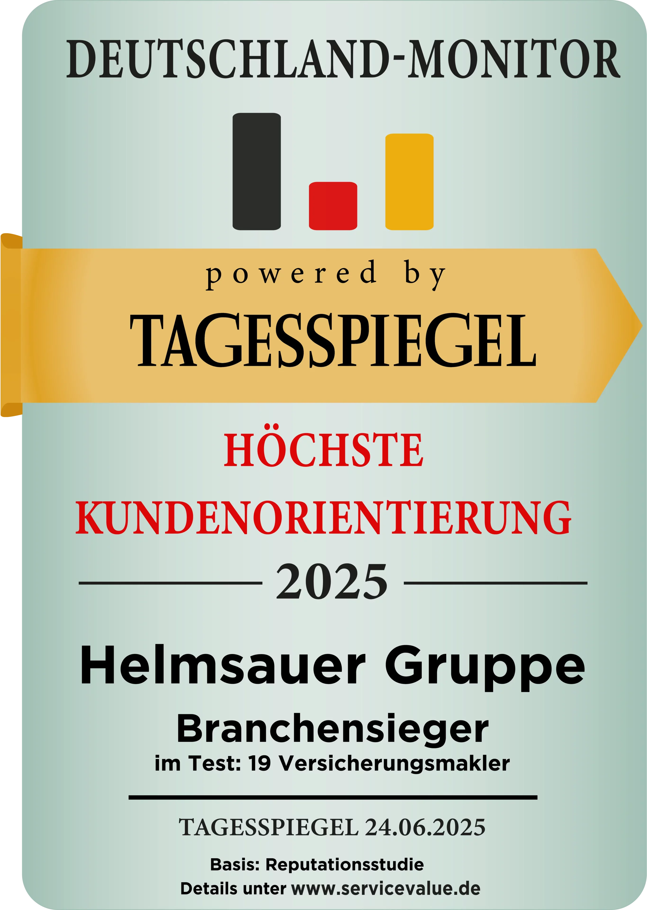 Auszeichnung Tagesspiegel Höchste Kundenorientierung 2025